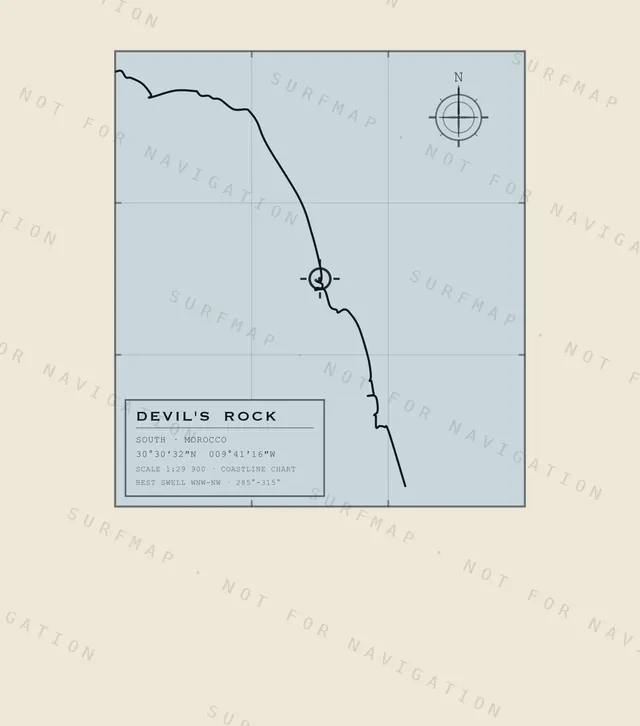 Devil's Rock chart, the full artwork printed on the back