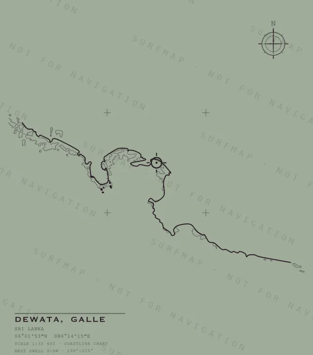 Dewata, Galle chart, the full artwork printed on the back