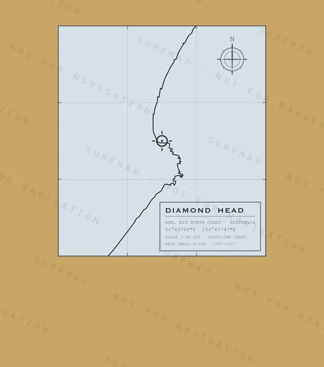 Diamond Head chart, the full artwork printed on the back