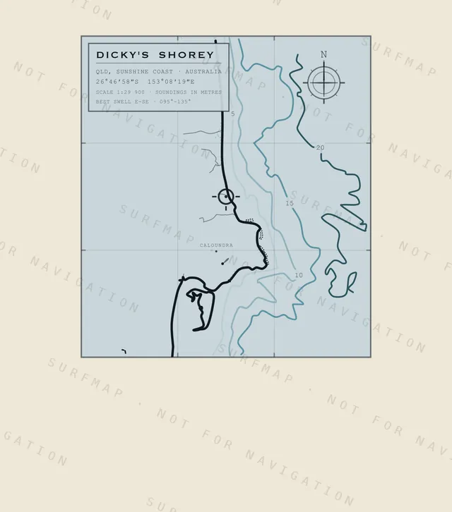 Dicky's Shorey chart, the full artwork printed on the back