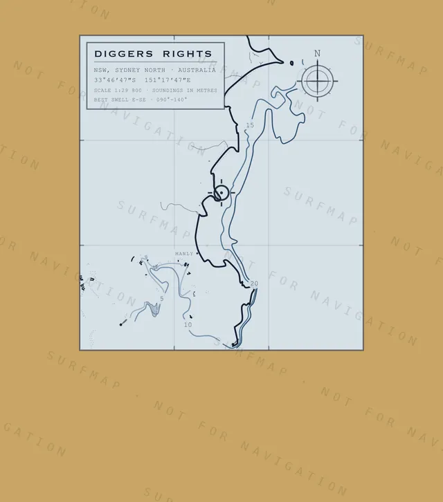 Diggers Rights chart, the full artwork printed on the back