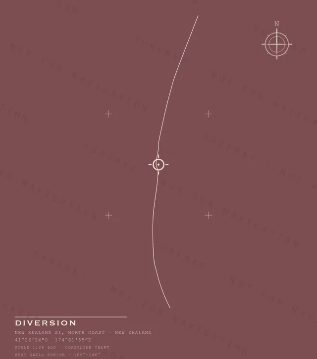 Diversion chart, the full artwork printed on the back