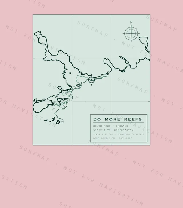 Do More Reefs chart, the full artwork printed on the back