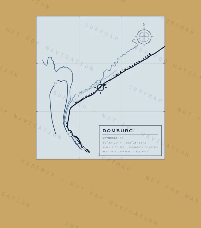Domburg chart, the full artwork printed on the back