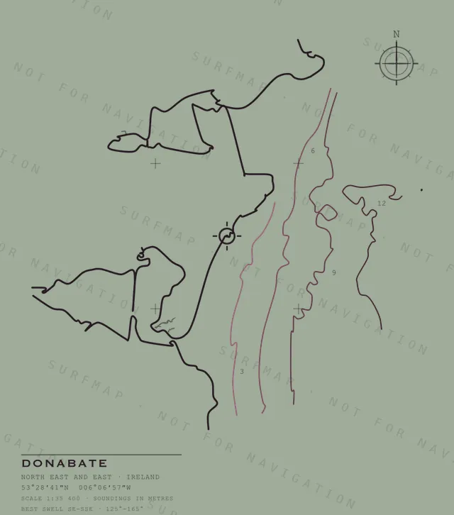 Donabate chart, the full artwork printed on the back