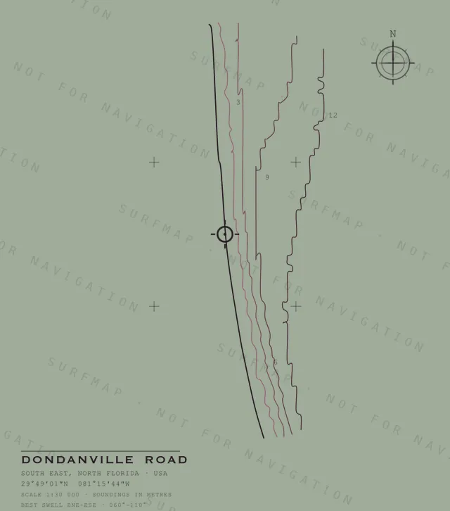 Dondanville Road chart, the full artwork printed on the back
