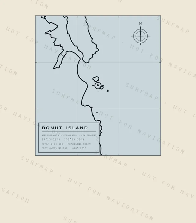 Donut Island chart, the full artwork printed on the back