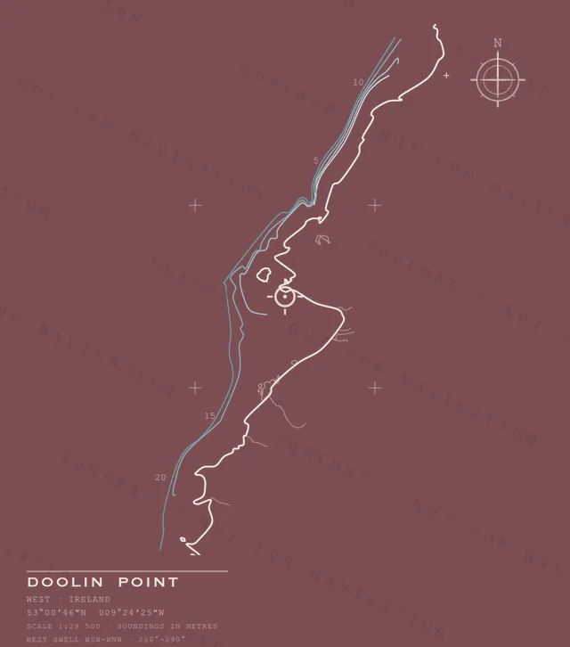 Doolin Point chart, the full artwork printed on the back