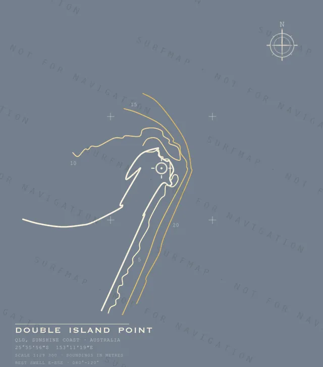 Double Island Point chart, the full artwork printed on the back