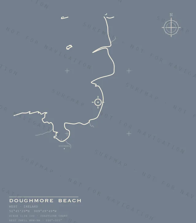 Doughmore Beach chart, the full artwork printed on the back
