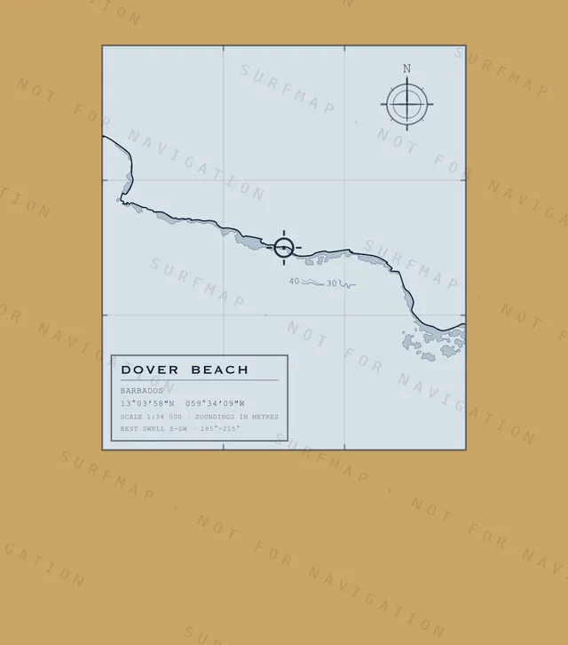 Dover Beach chart, the full artwork printed on the back