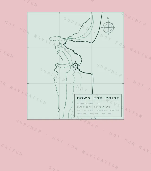 Down End Point chart, the full artwork printed on the back