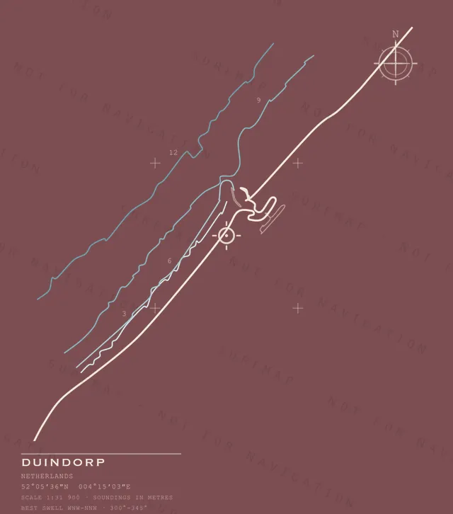 Duindorp chart, the full artwork printed on the back