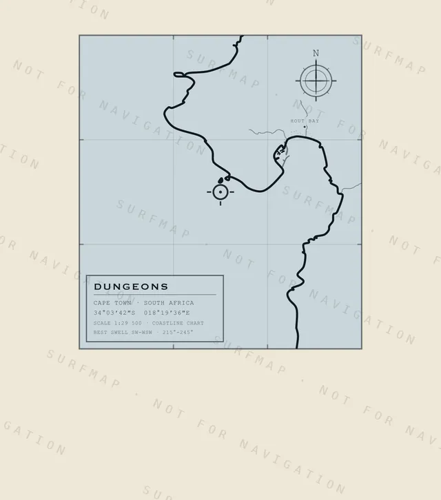 Dungeons chart, the full artwork printed on the back