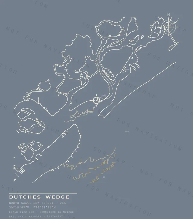 Dutches Wedge chart, the full artwork printed on the back