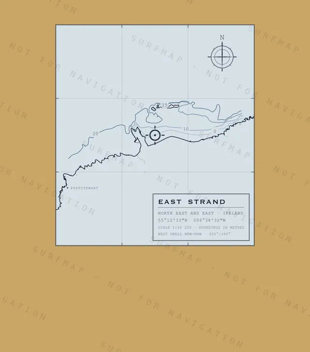 East Strand chart, the full artwork printed on the back