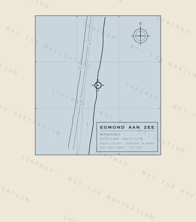 Egmond aan Zee chart, the full artwork printed on the back