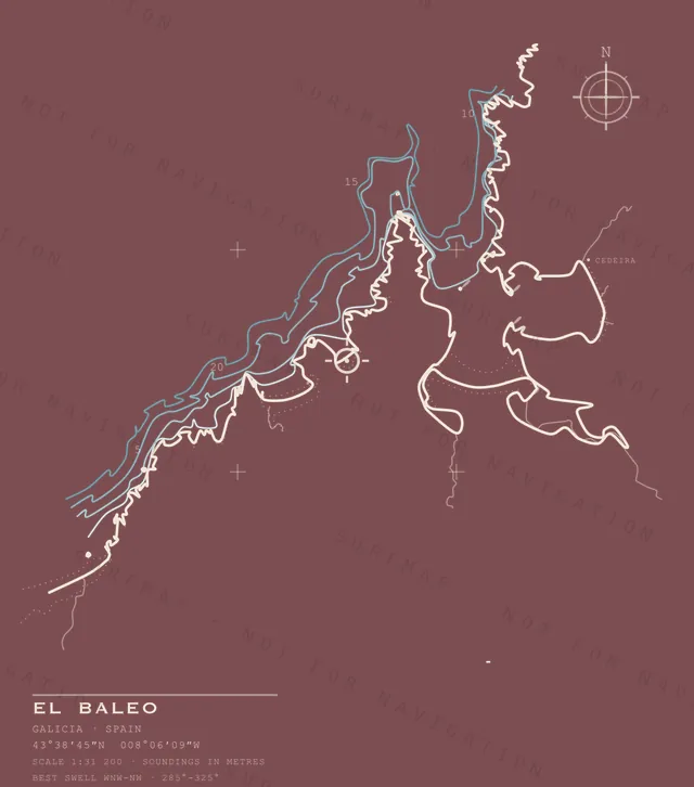 El Baleo chart, the full artwork printed on the back