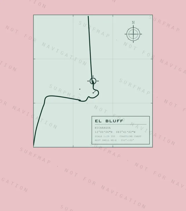 El Bluff chart, the full artwork printed on the back