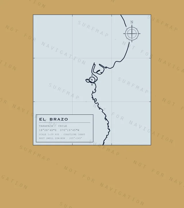 El Brazo chart, the full artwork printed on the back