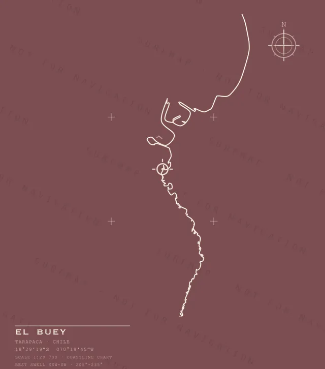 El Buey chart, the full artwork printed on the back