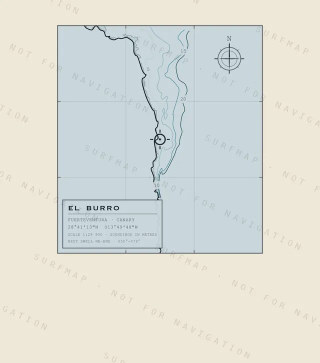 El Burro chart, the full artwork printed on the back