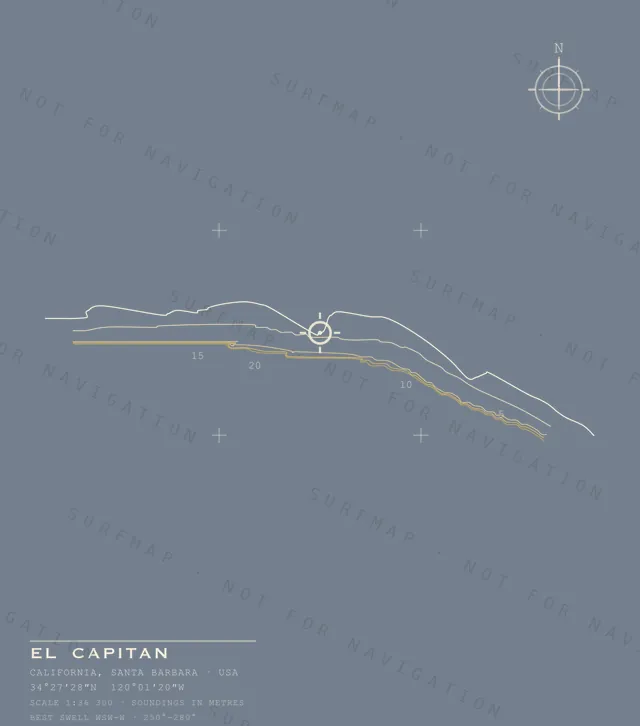El Capitan chart, the full artwork printed on the back