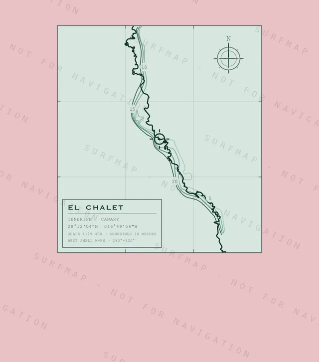 El Chalet chart, the full artwork printed on the back