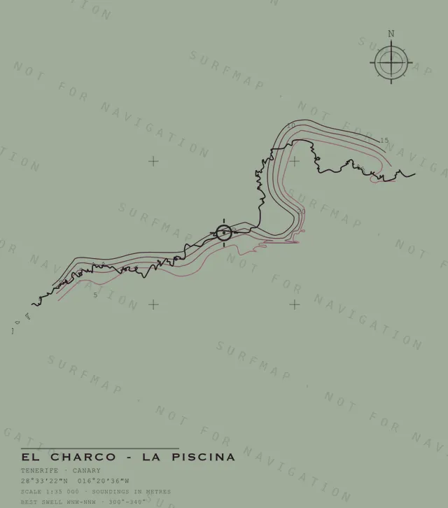 El Charco - La Piscina chart, the full artwork printed on the back