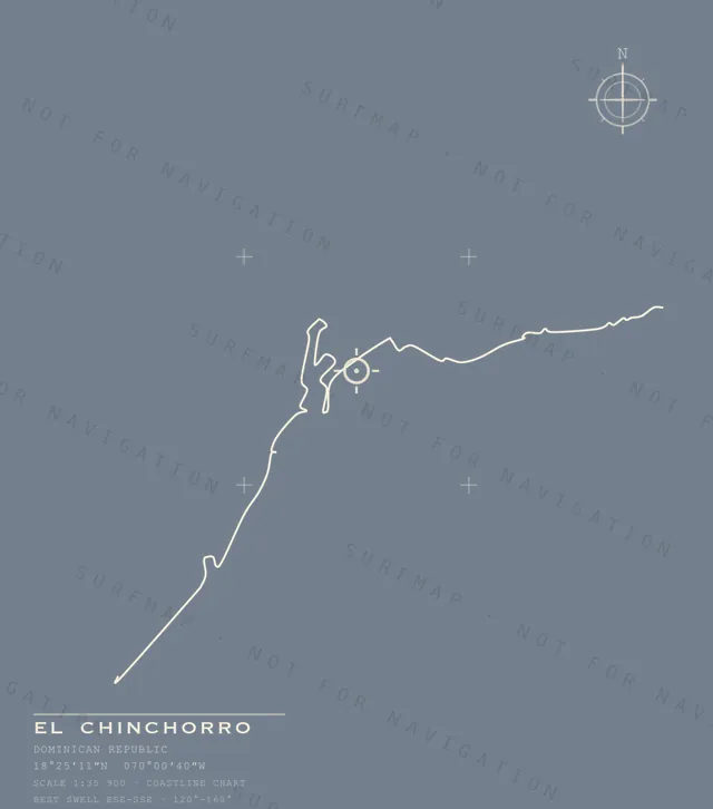 El Chinchorro chart, the full artwork printed on the back