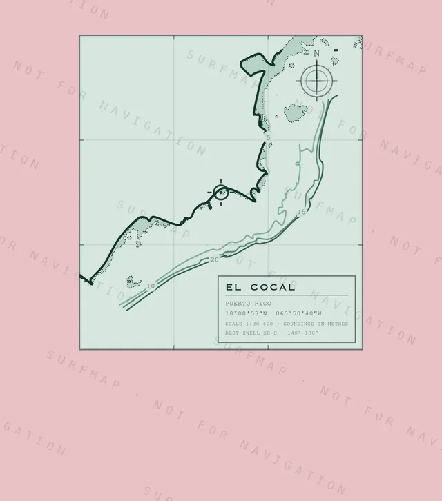 El Cocal chart, the full artwork printed on the back