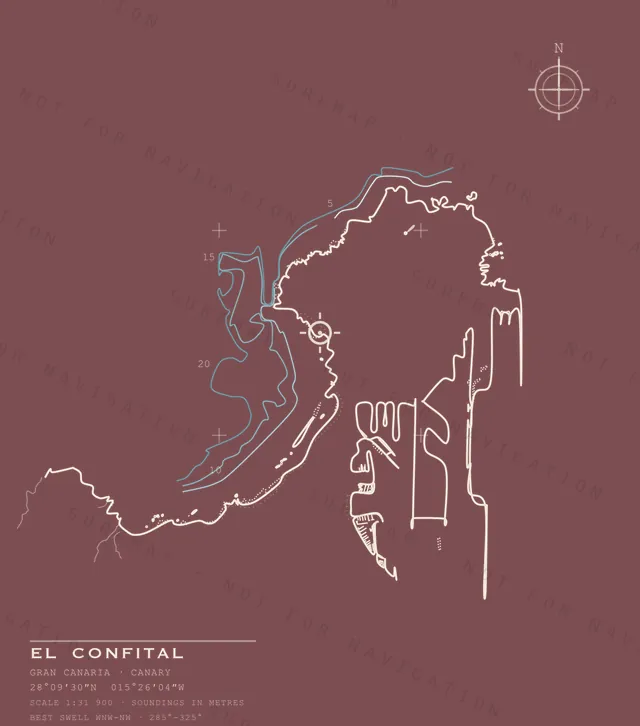 El Confital chart, the full artwork printed on the back