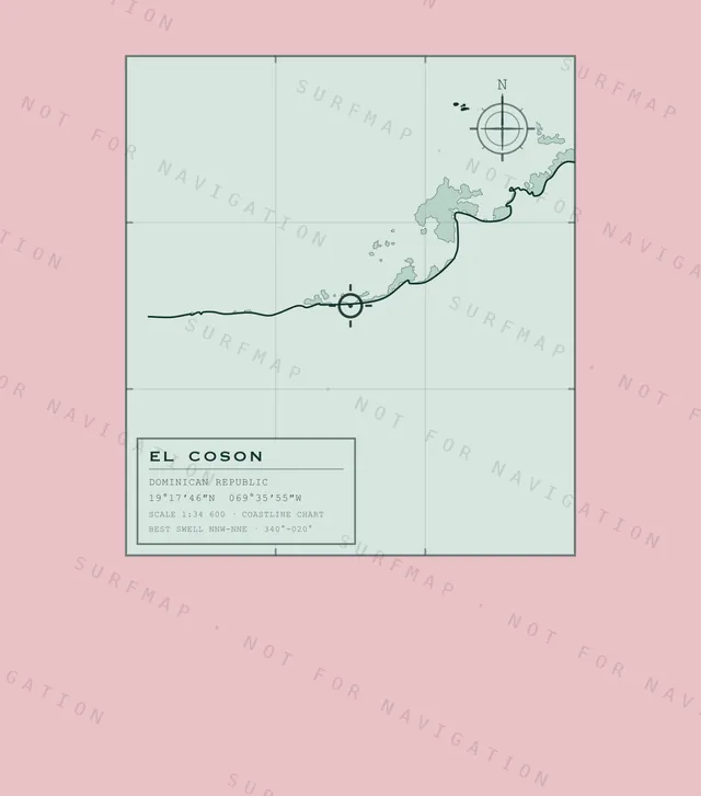 El Coson chart, the full artwork printed on the back
