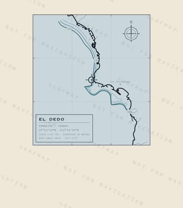 El Dedo chart, the full artwork printed on the back