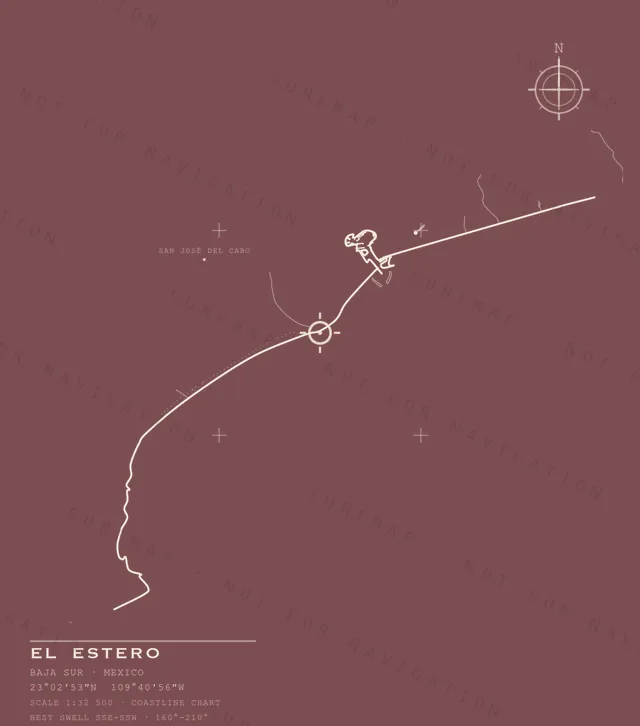 El Estero chart, the full artwork printed on the back
