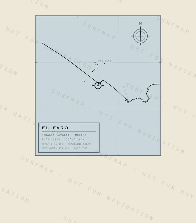 El Faro chart, the full artwork printed on the back