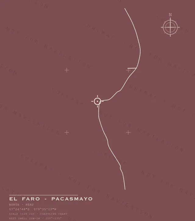 El Faro - Pacasmayo chart, the full artwork printed on the back