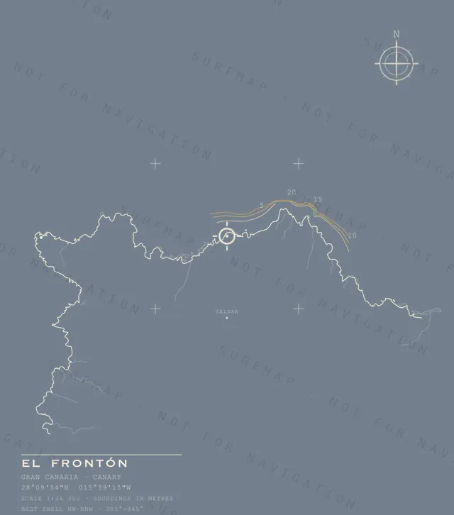 El Frontón chart, the full artwork printed on the back
