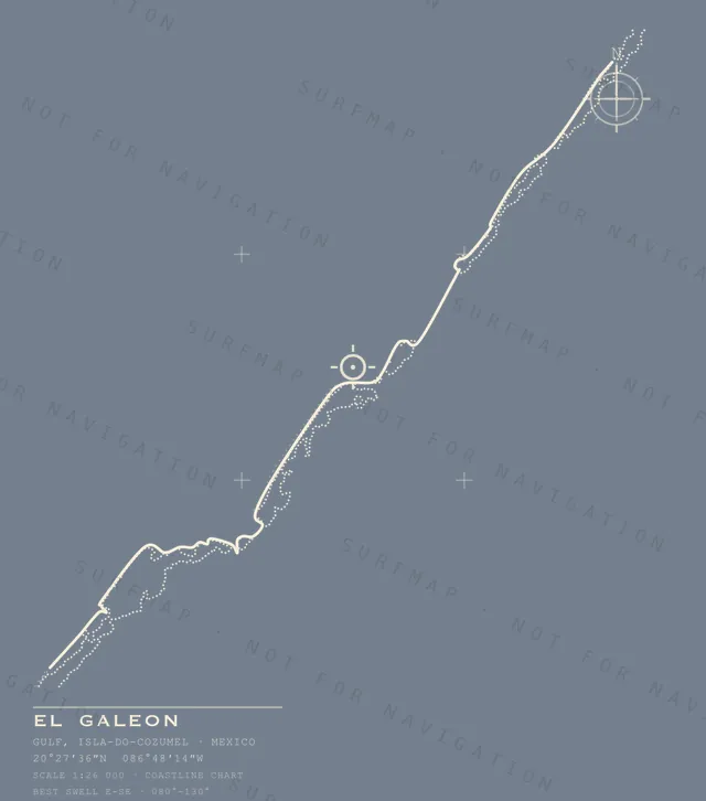 El Galeon chart, the full artwork printed on the back