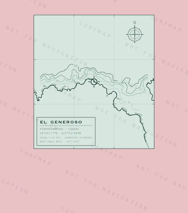 El Generoso chart, the full artwork printed on the back