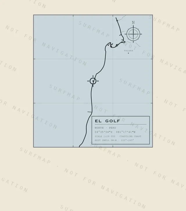 El Golf chart, the full artwork printed on the back