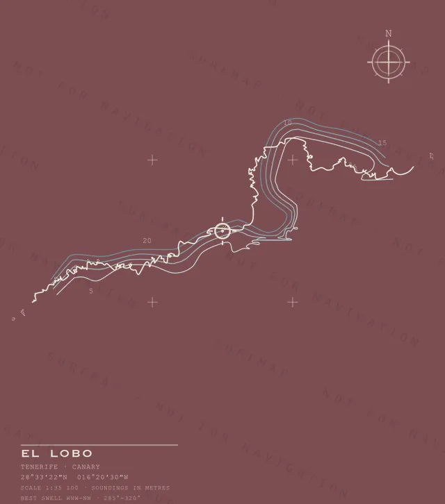 El Lobo chart, the full artwork printed on the back
