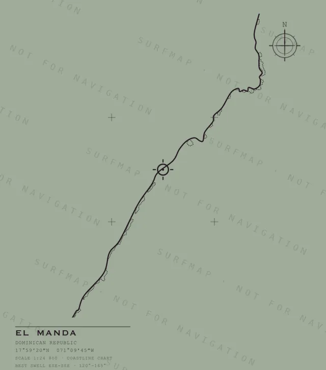 El Manda chart, the full artwork printed on the back