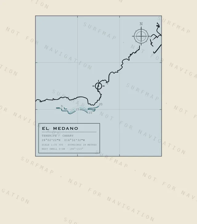 El Medano chart, the full artwork printed on the back