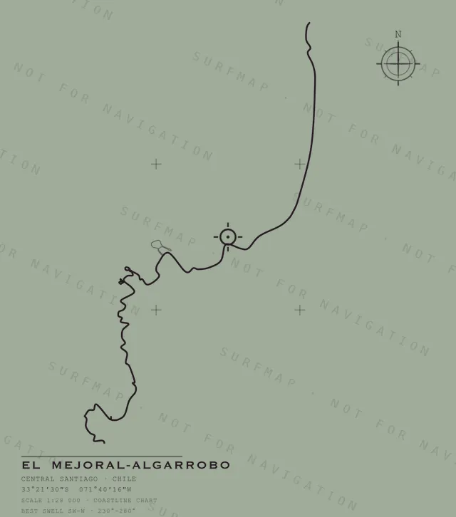 El Mejoral-Algarrobo chart, the full artwork printed on the back