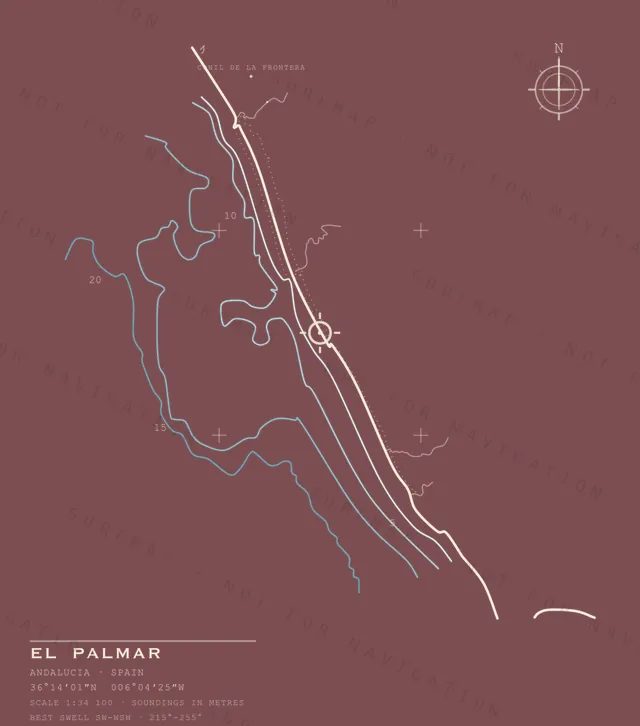 El Palmar chart, the full artwork printed on the back