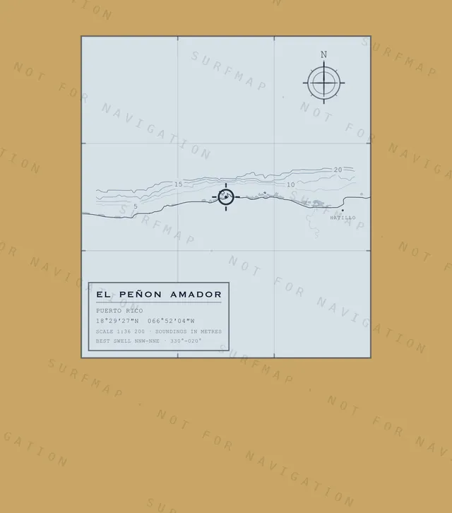 El Peñon Amador chart, the full artwork printed on the back