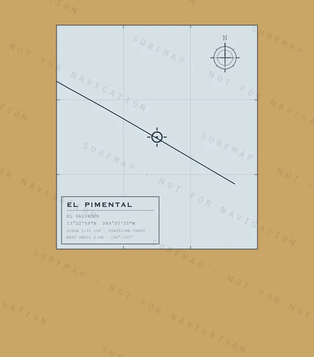 El Pimental chart, the full artwork printed on the back