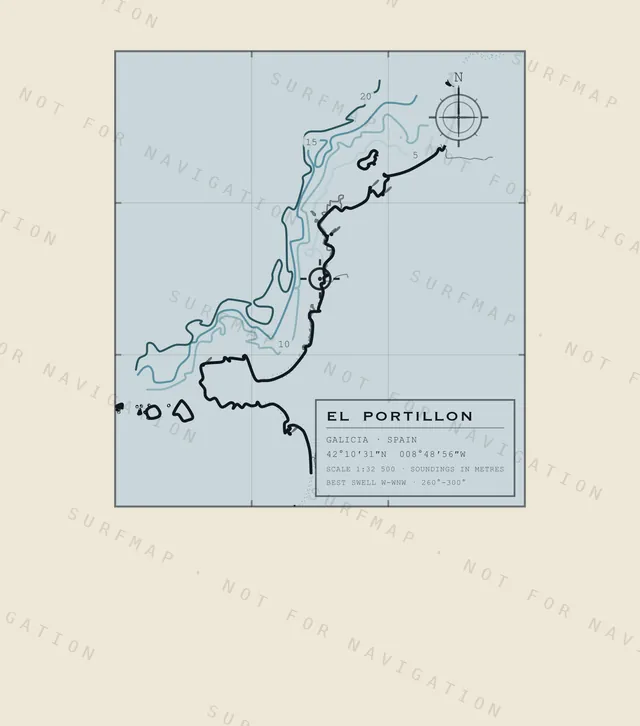 El Portillon chart, the full artwork printed on the back