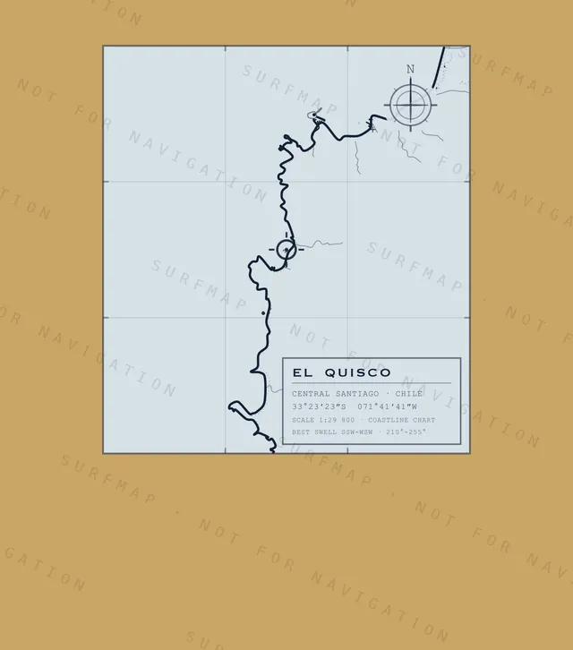 El Quisco chart, the full artwork printed on the back